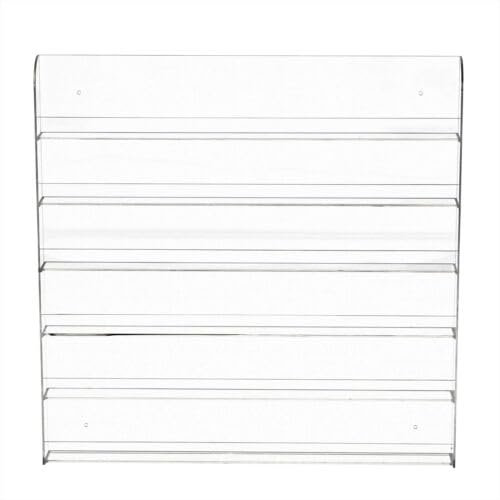 6Layers Nail Polish Display Rack Wall Mounted Holder Stand Varnish Shelf Acrylic Transparent Organizer Cosmetic Organiser Layer For Storage All Kinds Of Cosmetics Max 96 Bottles 59*4.5*60Cm