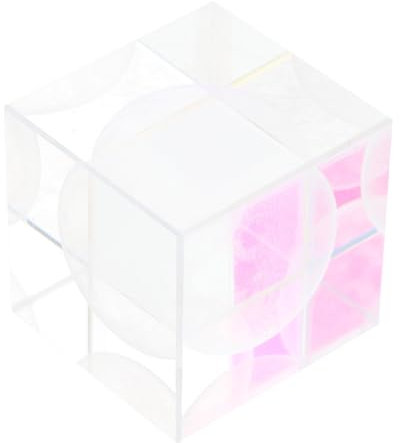 Amosfun Ornements en Cristal Station météo Domestique Dessus de Bureau Boule à Neige décor Ornement cubique en Cristal Cube de Cristal de Lune l'amour Presse-Papier système Solaire 3D