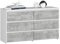 AKORD | Kommode CL-100 mit 6 Schubladen | Komodenschrank | Funktional | Für Wohnzimmer | Für Schlafzimmer | Langlebig | Rollenführung | ABS-Kante 35x100x57cm | Weiß + Beton Front