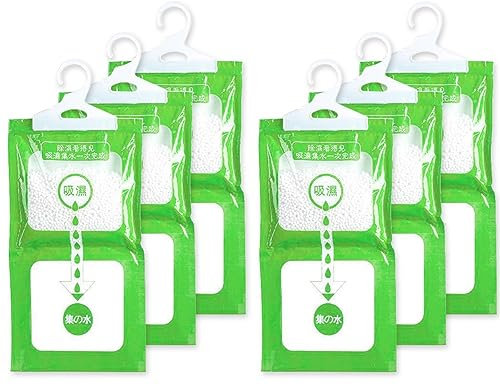 NAIKIR - Pack 6 Bolsas Antihumedad - Deshumificadores de Humedad para Armarios, Baños, Trasteros - Perchas Antihumedad Alta Absorción (6)
