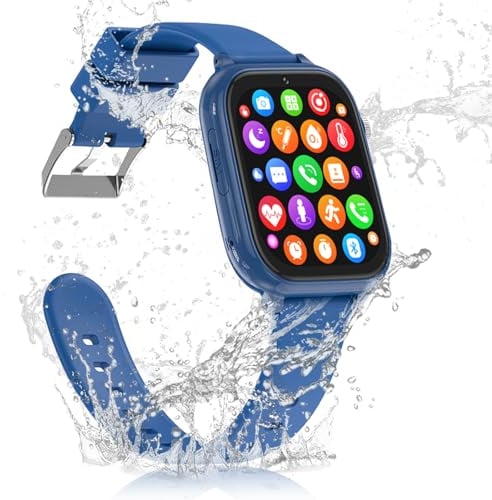 Smartwatch Kinder, 4G GPS Uhr Kinder Smartwatch mit GPS mit SIM WiFi Videoanruf SOS Schulmodus Kamera Wasserdichte Spiele Voice Chat Handy Wecker, Kinderuhr Geschenke für Mädchen Jungen Student