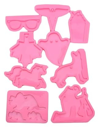Fondant Formen 9 Dinosaurier-Brillen, Dinosaurier-Geist, Einhorn, Ahornblatt, Spiegel, Kristallform, Auto-Hängewerkzeuge