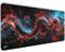 Gaming Mauspad XXL - 4 mm Premium-Dicke, Ultra-Glatte Oberfläche, Mousepad mit vernähten Rändern, rutschfest - stylisch & langlebig für Dein Gaming Setup (Chinese Dragon Glow, 900 x 400 x 4 mm)
