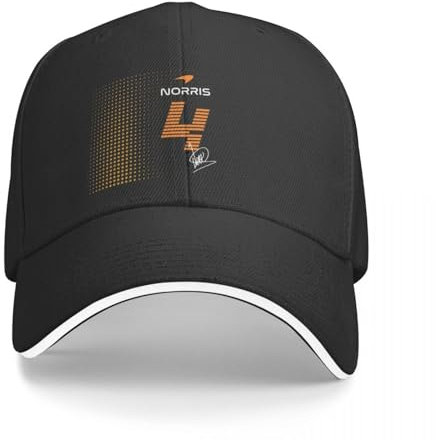 QFLLQLFF Basecap Lando Norris 4 F1 Cap Baseball Cap Fischerhut Cap Hut Elegante Damen Hüte Herren Geschenk