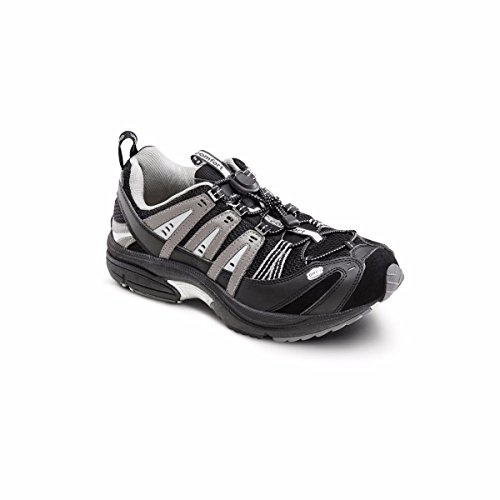 Dr. Comfort Performance-X Walking & Running Diabetic Shoes for Men-Double Depth Mens Therapeutic Shoes, Black 12.0 Wide (W/4E)