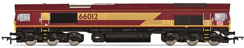 Hornby R30370 DB, Klasse 66, Co, 66012-Epoche 11 Eisenbahnlokomotiven, rot