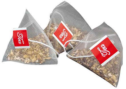 100PCS Pyramid Tea Bag Filter Nylon Tea Bag Single String Label Transparent Empty Tea Bag Tea Bags Empty Unbleached Organic