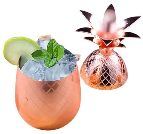 XRYUXECJ Champagne Cooler,Beer Buckets, Metal with Lid Premium Drinks Trolley Ice Holder Small Colder Longer Drink Buckets for Parties Wine Beer Club Bar Wedding Ice Container(Rose Gold)