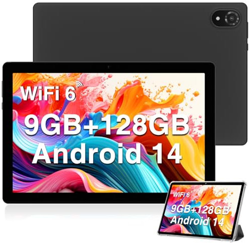 DOOGEE U10 Android 14 Tablet 10 Inch, 9GB+128GB+1TB Expansion, 1280x800 HD IPS WIFI 6, Bluetooth 5.0, Widevine L1, 5060mAh, Dual Camera, Headphone Jack - Gray