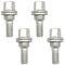 Bohaner 4 bulloni per ruota M12 x 1,25, asse posteriore, asse anteriore, 9817024580, argento, per Citroen C3 C4 C5 Berlingo Peugeot 206 207 308 407