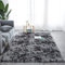 Jyswx Shaggy Hochflor Teppich - Flauschig, rutschfest, Waschbar - Grand Moderner Teppich für Wohnzimmer/Schlafzimmer, Kunstfell Imitat, Farbe: Tiedye-DunkelGrau, Größen: 120 x 180cm