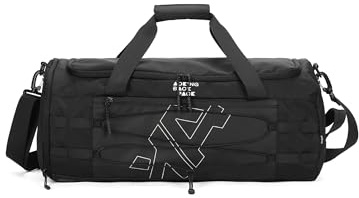 Aoking Unisex-Reisetasche aus Polyester. Veganes Produkt. Modeprodukt XW3022-5 Schwarz 53x22x18,5 cm