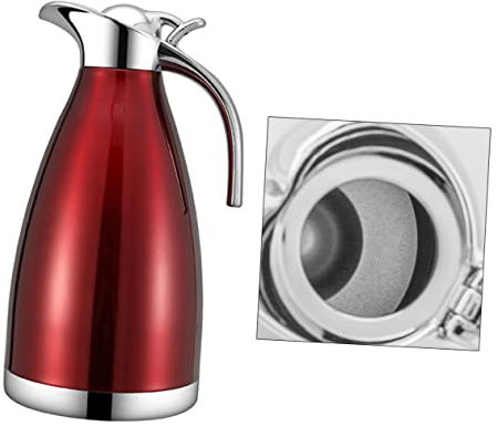 CONGARTENO Bouteille En Acier Inoxydable De 1 5 L Bouilloire Bouteille D'eau Pour La Maison Le Bureau Les Voyages Vin Rouge