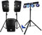 Pack DJ Pure Array 1000 - Altavoces satélite + caja + patas - 1000 W USB/BT +4 efectos luz DMX EUPHORIA+Memoria USB 32G