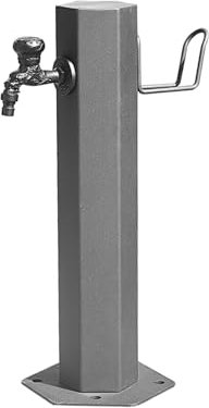 Fontaines Extérieures, Fontaine de Jardin, Colonne D'eau de Jardin en Acier Inoxydable avec Robinet for le Lavage et L'arrosage, Tuyau de Robinet Extérieur Résistant Au Gel, Bouche D'incendie(50CM/19.