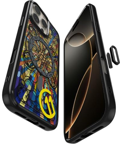 Spigen Ultra Hybrid T MagFit Case for iPhone 16 Pro [c11 Series Magnolia edition] [Camera Control Button Covered] [MagSafe Compatible] [3D Spatial Effect with Hexa-Layer Print] - Magnolia