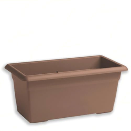 Sicignano | Fioriera Mediterraneo 100x45x40h cm Capienza 110lt Tortora, Plastica, Funzionale e Resistente agli Agenti Atmosferici, Arredo Esterno Giardino, Made in Italy (1)