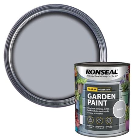 AOC24 Garden Fence Paint 750ml – Multi-Surface Exterior Paint for Wood, Brick, Metal, Stone & Terracotta – Waterproof, Resists Fading, Matt Finish for Sheds, Fences, Garden Furniture Pebble