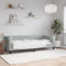 Fasba Tagesbett, Gästebett 2-in-1, Sofabett Schlafsofa für Schlafzimmer Wohnzimmer, Bettsofa, Modernes Design, Hellgrau 80x200cm Samt