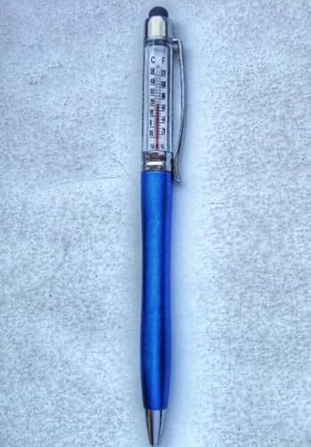 10 Stück Kugelschreiber mit Thermometer, Maßstab und Touchpen Multifunktion