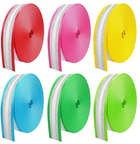 Wonninek Lot de 6 rouleaux de sangle en nylon durable de 3,8 cm pour sac à dos, ceinture de sécurité, sac à bagages