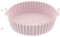 AirFryer - Olla reutilizable de silicona de 17,5 cm, fácil de limpiar, bandeja de horno Ninja con forro redondo, placa de pizza, parrilla, sartén, accesorios para freidora de aire (rosa-17,5 cm)