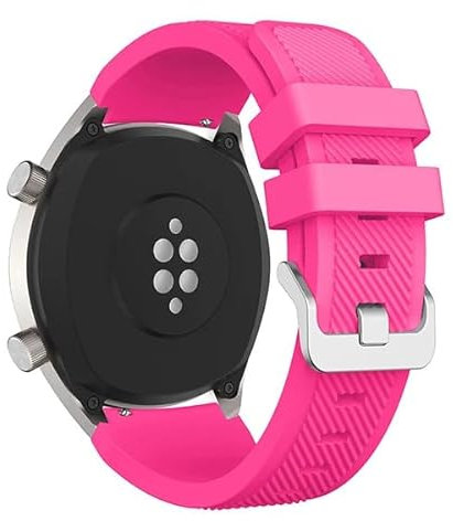 NoveltyThunder Compatible with Radley London Series 5/6/7/11/19/20 Soft Replacement Silicone Strap Sports Band (Hot Pink)