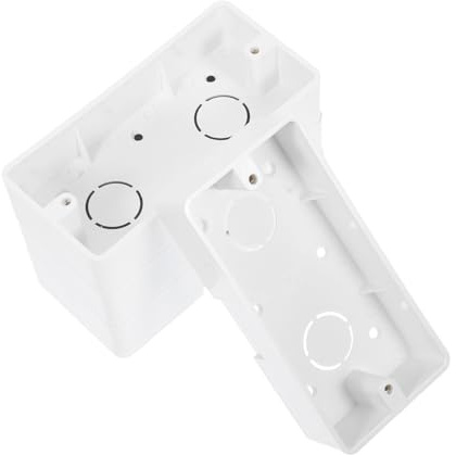 Triple Socket Surface Mount Wiring Box 118 Type White PVC 4pcs | Wall Mounted Power Socket Support, Electrical Box for Switches, Renovation Use, Already Decorated Homes