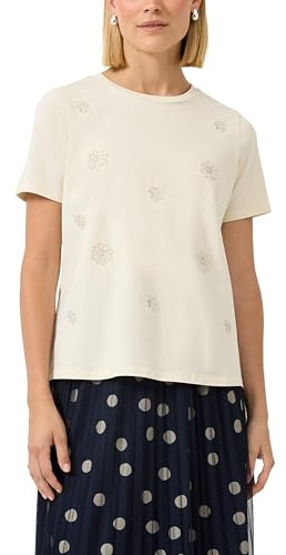 s.Oliver Damen T-Shirt Relaxed Fit Baumwollmix weiß