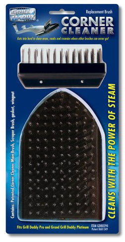 Grill Daddy Pro Eckenreiniger Ersatzbürste — Zusätzlicher Bürstenkopf für Grill Daddy Pro oder Grand — Edelstahlborsten — Sicher für Stahl Eisen oder Porzellan — Entwickelt zur Reinigung der schwer zugänglichen Ecken