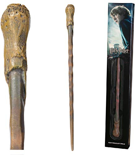 The Noble Collection - Ron Weasley Wand in A Standard Windowed Box - 14in (36cm) Wizarding World Wand - Harry Potter Film Set Movie Props Wands