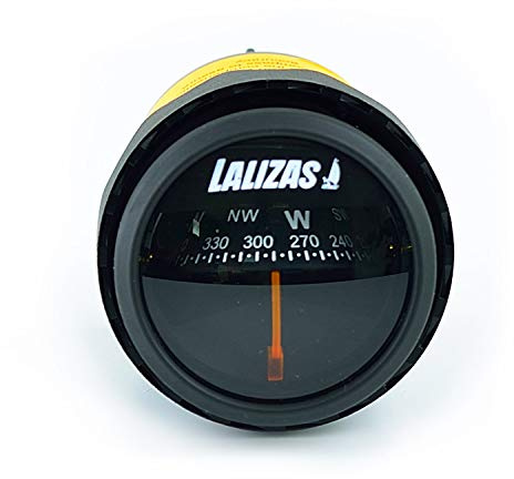 LALIZAS Kompass Einbaukompass Bootskompass Kunststoff 10° Skalierung | Für Haushalt | Ø 56,7 mm | 12 Volt | Beleuchtet Schwarz | Beleuchtung Grün