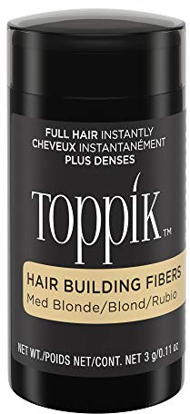 TOPPIK Fibres Capillaires Densifiantes à base de Kératine, Blond - 3g - Cheveux à l'Aspect Naturellement plus Epais – Pour densifier Racines, Ligne Frontale, Barbe, Calvitie