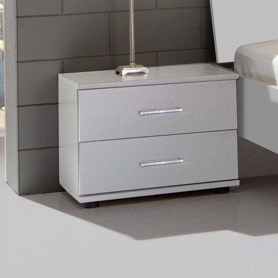 Wimex 782697 Nachttisch mit 2 Schubladen, Weiß, 52 x 38 x 40 cm