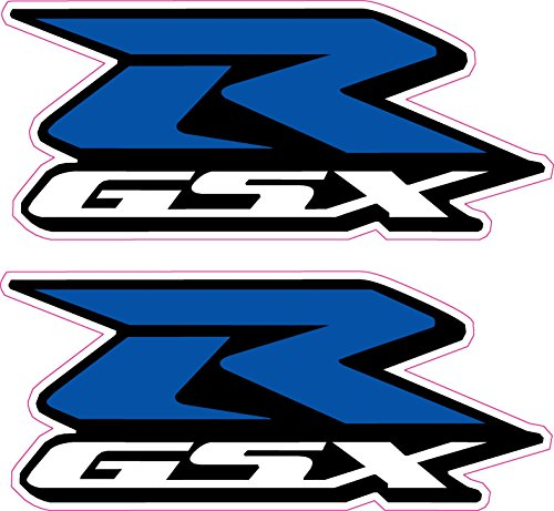 GSXR Suzuki Motorrad-Aufkleber, Blau, 2 Stück