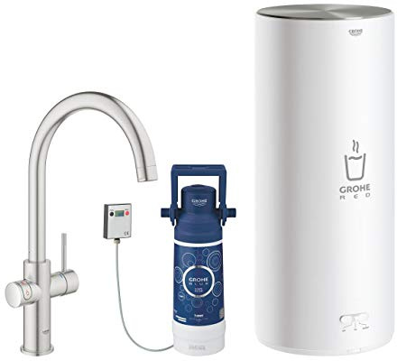 Grohe 30079DC1 Red Duo Armatur und Boiler, Größe L