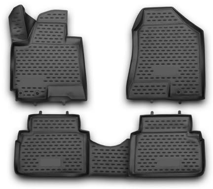 OMAC Gummimatten Fußmatten kompatibel mit Hyundai ix35 2009-2015 TPE Automatten Schwarz 4X