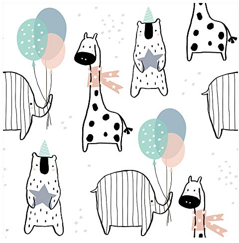 murando - Vlies Tapete Deko Panel Fototapete Kinderzimmer Wandtapete Wanddeko 10 m Tapetenrolle Mustertapete Wandtapete modern design Dekoration - Wildtiere für Kinder e-B-0026-j-a