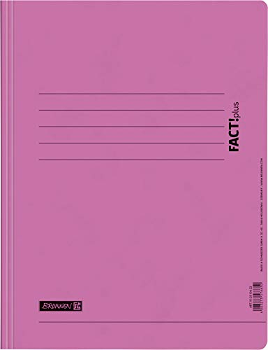 Baier & Schneider 102010622 Lot de 25 chemises à lamelle Format A4 Papier ministre haute qualité 375 g/m² Épaisseur 4 mm Fact!Plus Rose
