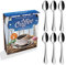 Solance - Lot de 6 cuillères à café/moka vintage en acier inoxydable 18/10