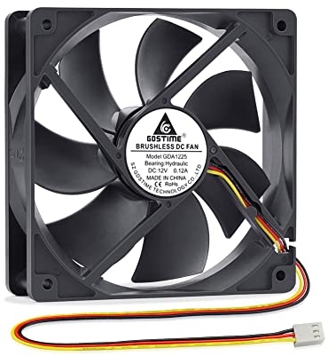 GDSTIME 120mm Fan 3 Pin 12V 120 x 25mm PC Fan For PSU Inverter GPU Cabinet