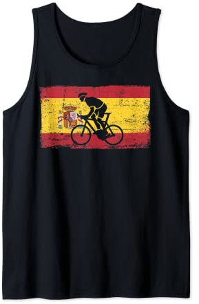 España Bandera Patriótica España Ciclista Bicicleta Ciclismo Camiseta sin Mangas