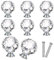 8 Pcs Crystal Glass Door Knobs 40 mm Clear Round Draw Handles Diamond Cupboard Pulls Knobs, Cabinet Small Door Knob with Screws for Furniture Wardrobe Kitchen Decorating