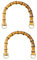 Manici per Borse, Manici Bamboo per Borse la Realizzazione di Borse, Oro Chiaro Manici di Ricambio Perfetto per Artigianale Fai da Te Maniglie Borsa Tote, Borsetta (2 Pezzi)