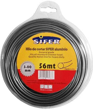 Sifer hilo desbrozadora aluminio redondo 3.00 mmx 56 mt 48222040