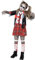 Spooktacular Creations Zombie-Schulmädchen-Kostüm, blutiges Zombie-Mädchenkostüm für Kinder, Halloween, Schule, Event-Party, Schwarz, XL