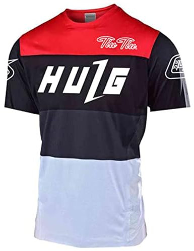 Herren Mountainbike MTB Top Kurzarm Atmungsaktiv Bequem Weich Feuchtigkeitstransport Radtrikot?Kurzarmtrikot Für MTB Rennrad/Multisport/Fitness (style-19,XL)