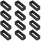 Vicloon Passante per Cinturino, 12Pcs Passante Cinturino Orologio in Silicone, Anelli di Sicurezza di Ricambio per Cinturino dell'orologio, Anelli di Fissaggio per Orologi Accessori, 18mm