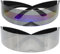 Gatuida Sonnenbrillen 2st -brille Futuristische -sonnenbrille Bunte Sonnenbrille Cyber-sonnenbrille Durchsichtige Partybrille Transluzent Verspiegelt Zyklop Sonnenblende Plastik Klein