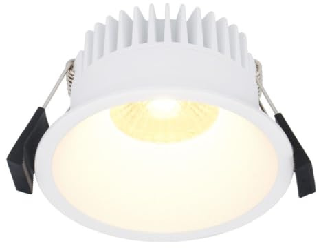 HOFTRONIC - Finn - LED Einbaustrahler Rund Weiß - 2700K Warmweiß - 10 Watt 900 Lumen Dimmbar - IP44 Deckenstrahler für innen, außen, Badezimmer